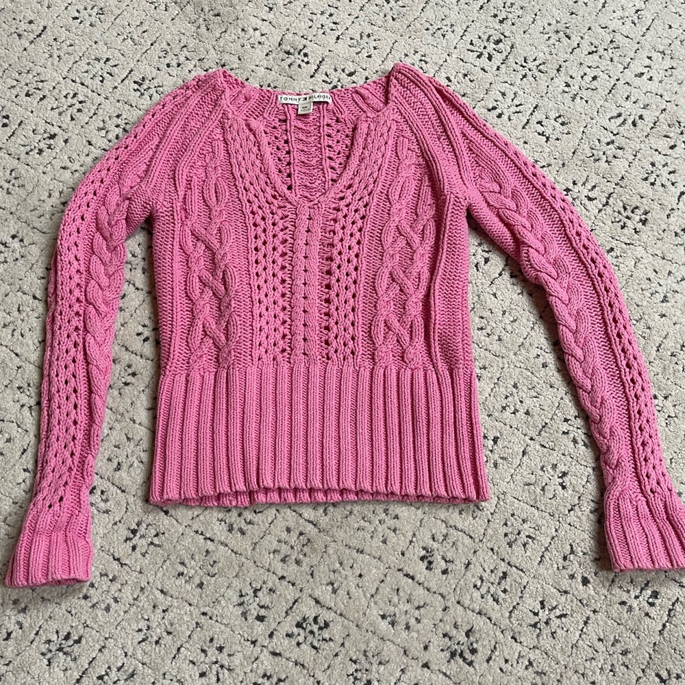Tommy Hilfiger bubblegum pink knit sweater